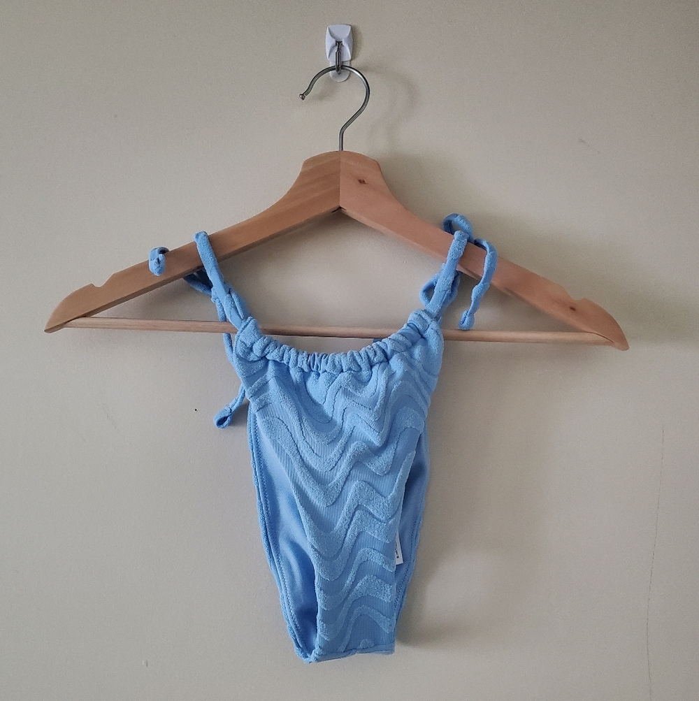 High Leg Blue Bikini Bottom